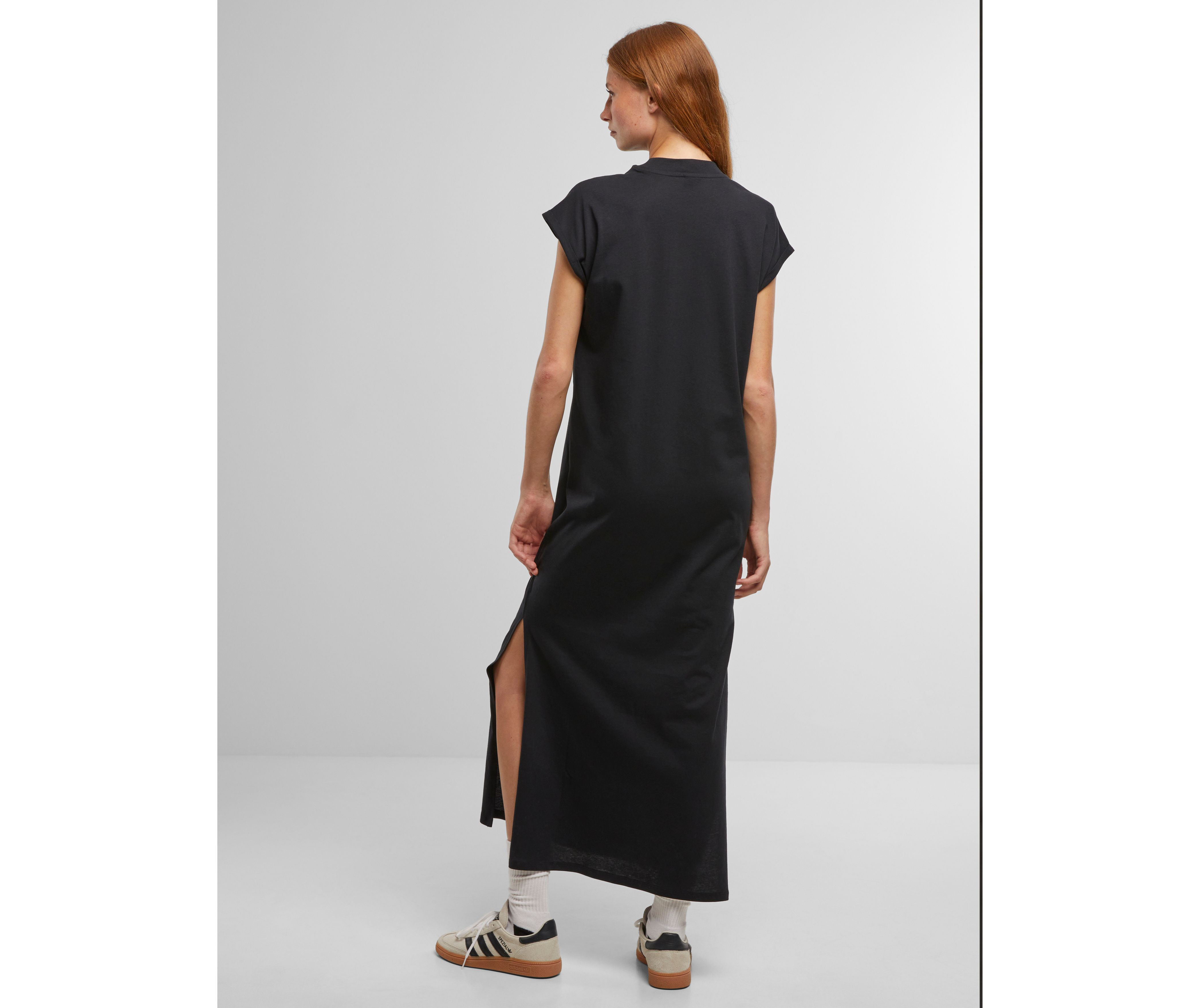 LADIES LONG EXTENDED SHOULDER DRESS